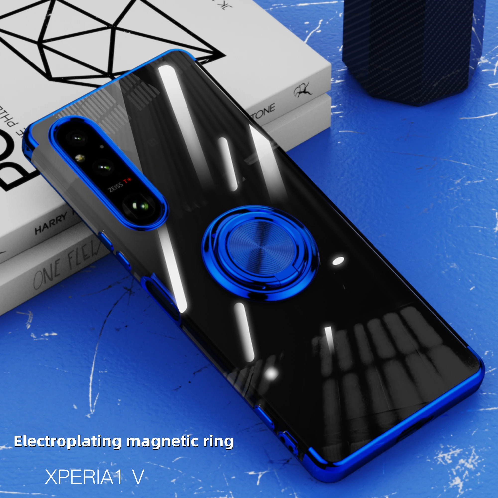 

Car Magnetic Case For Sony Xperia 1 10 5 V 1 10 5 IV ACE III Luxury Plating Transparent Soft Silicone Cover For Xperia 1V Coque
