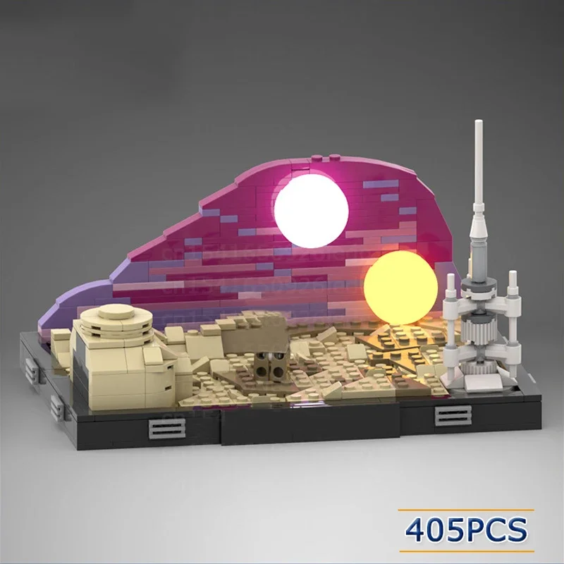 New Small Particle Creativity Moc Puzzle Building Blocks Star Plane Series Are Compatible With The Heroic War Anakin And Obi Wan