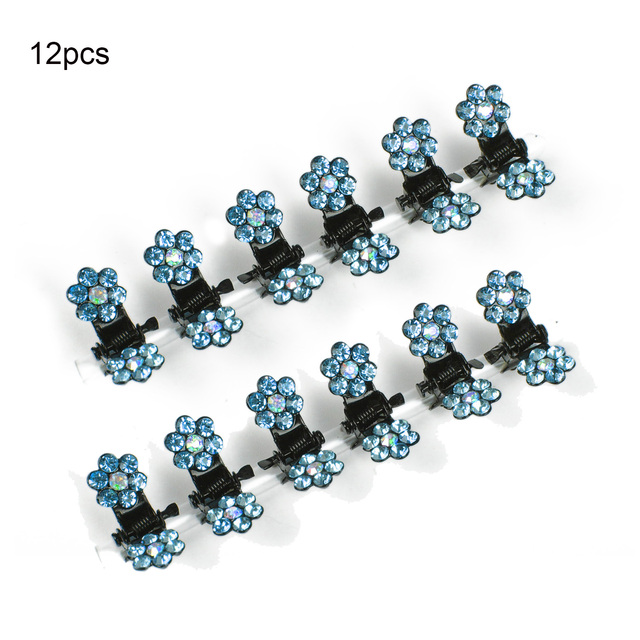 Crystal Rhinestone Flower Hair Claws Clamps Hairgrip Accessories Hairpins Hair Clips Jewelry for Women Bridal Kids Girl