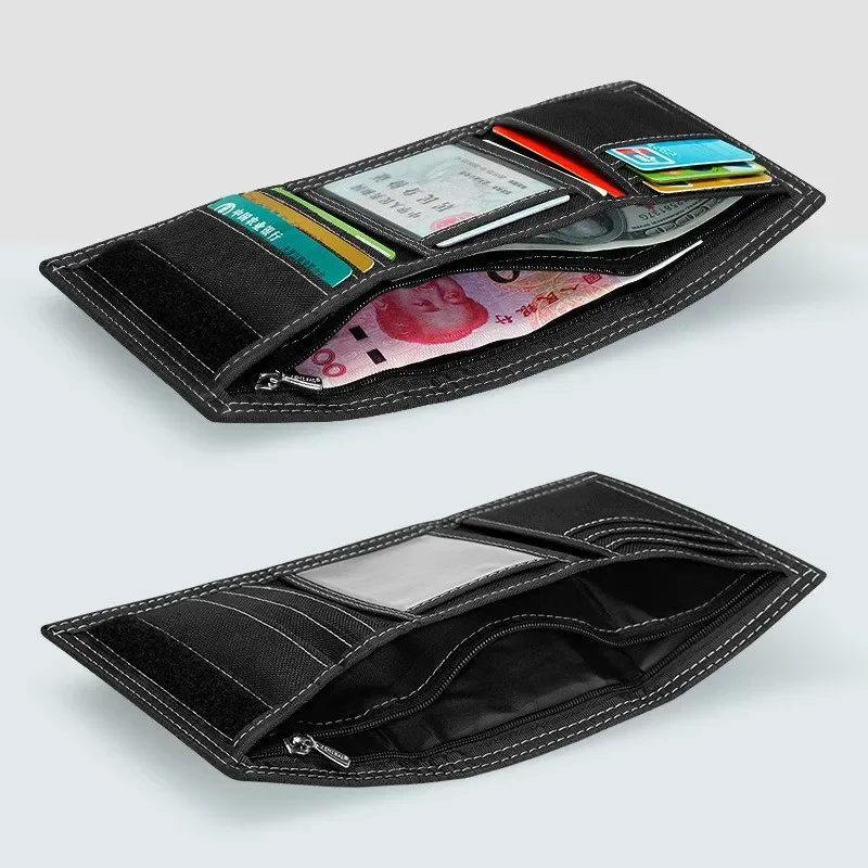 Oxford Cloth Short Trifold Men's Boys Wallets Purse with Coin Pocket Fashion Students Leisure Money Folder Portable Card Holder