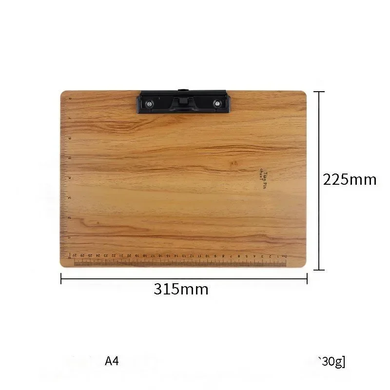 Writing Clipboard Clipboard Wood Grain A4 File Board Clip Thickened Hard Fiber Student Writing Pad Pen-insertable Writing Splint Meeting Copying