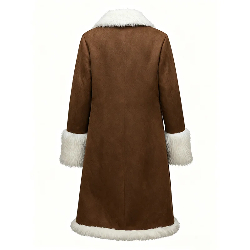 Manteau En Daim Et Fourrure Gérard Darel - Taille 38, Marron - Occasion Très Bon état