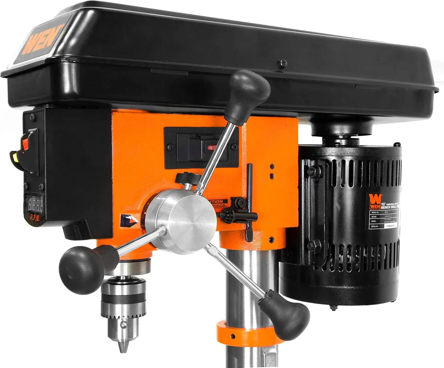 5 Amp, 10" Benchtop Drill Press with Laser 6