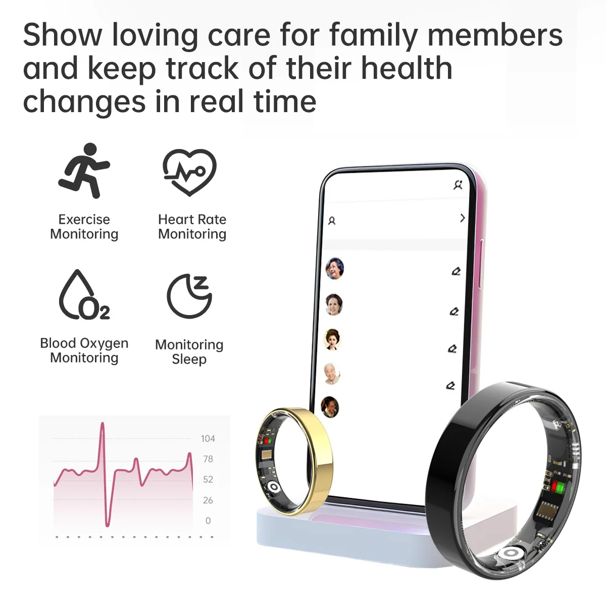 New Smart Ring Bluetooth 2025 Waterproof Lightweight Heart Rate&Blood Oxgyen&Sleep Monitoring Men Women Gifts For Xiaomi - Image 3