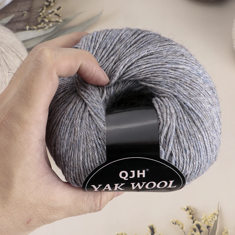 2Pcs Yak Hair Yarn, Premium Wool Skein Yarn - Soft Warm - Hand