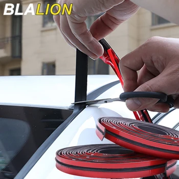 BLALION 자동차 고무 도장 스트립, 자동차 도장 보호대 스티커, 창문 가장자리 앞유리 지붕 고무 씰링 스트립, 소음 차단