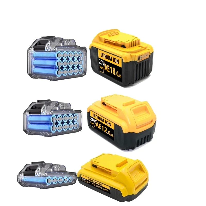 For Dewalt 20V Battery 3.0Ah-18.0Ah DCB609 Lithium-ion Battery For DCB200 DCB201 DCB609 DCB182 DCB204 Battery for Dewalt 20V 5