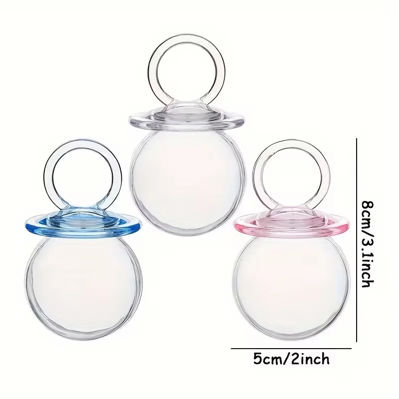 6/12 Stück Transparente Plastik-Süßigkeitenbox Niedliche Schnullerform Aufbewahrungsbox Baby-Shower Kindergeburtstag Geschenkverpackung Hochzeit – Detail 9