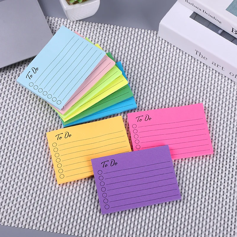 50 Sheets To Do List Memo Pads Solid Tearable Sticky Notes Message Writing Note Pads Daily Planner korean Stationery Office