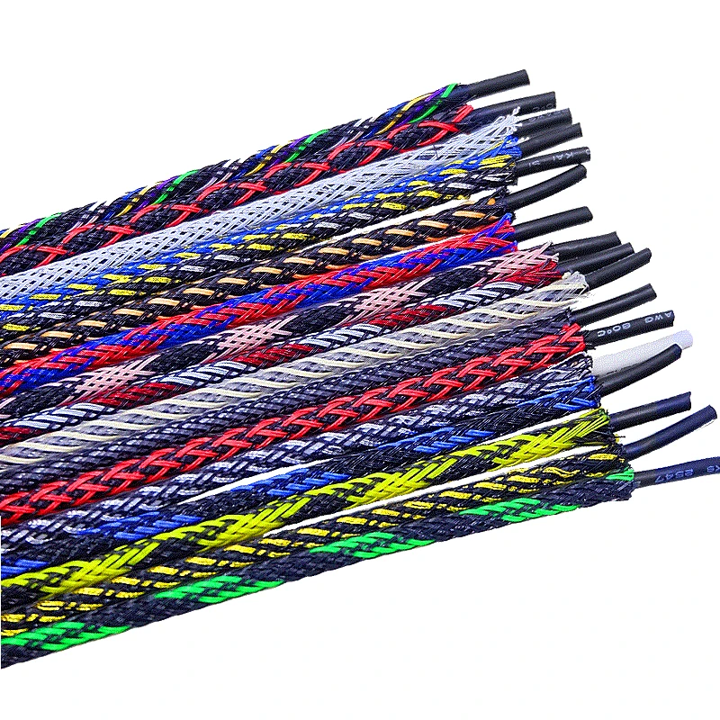 5/10M Braided Cable Sleeve 3mm 4mm 6mm 8mm 10mm 12mm 14mm PET Expandable Cover Insulation Nylon Sheath Wire Wrap Protection