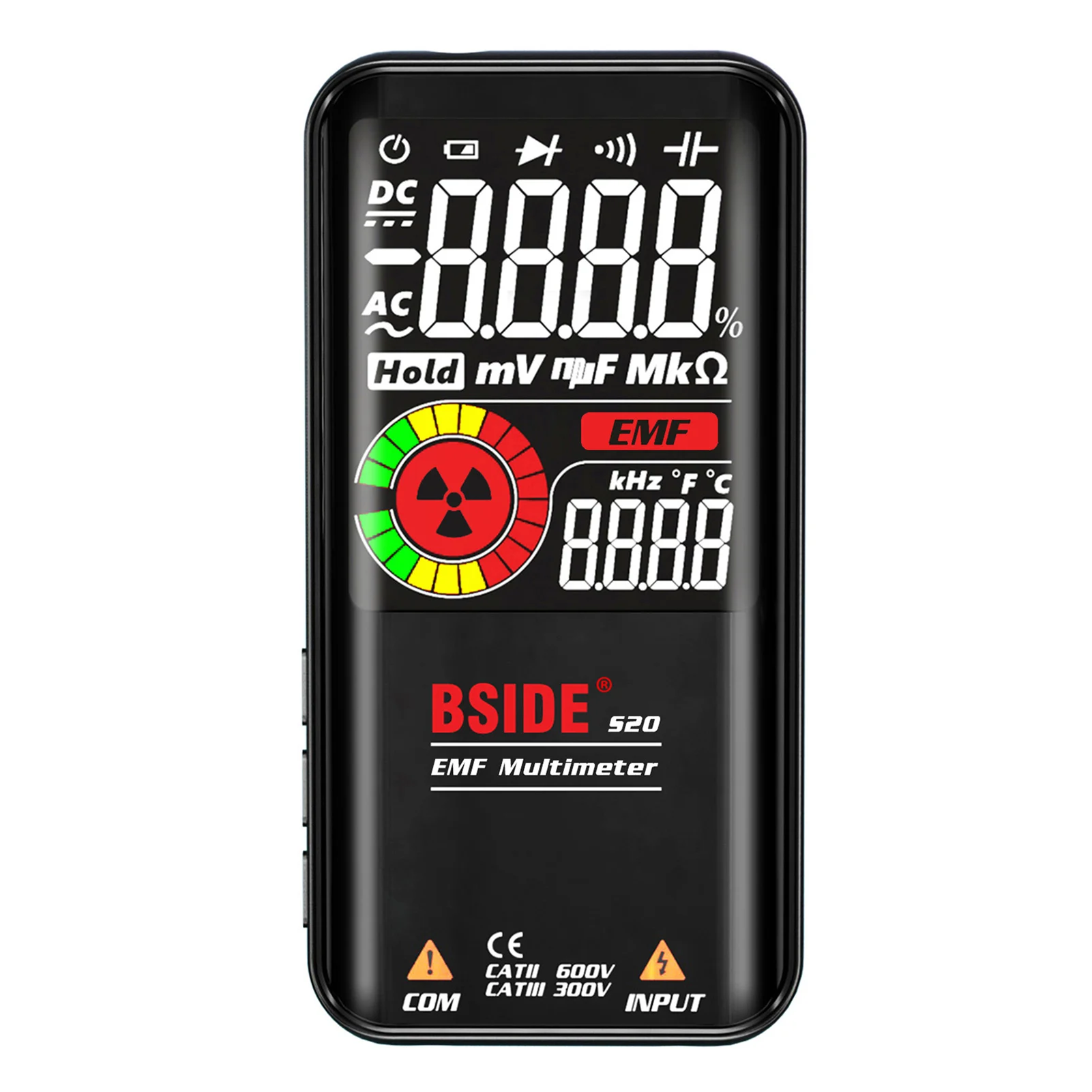 BSIDE S20 Intelligent EMF Multimeter Electromagnetic Radiation Detector Rechargeable Universal Meter Radiation Monitor