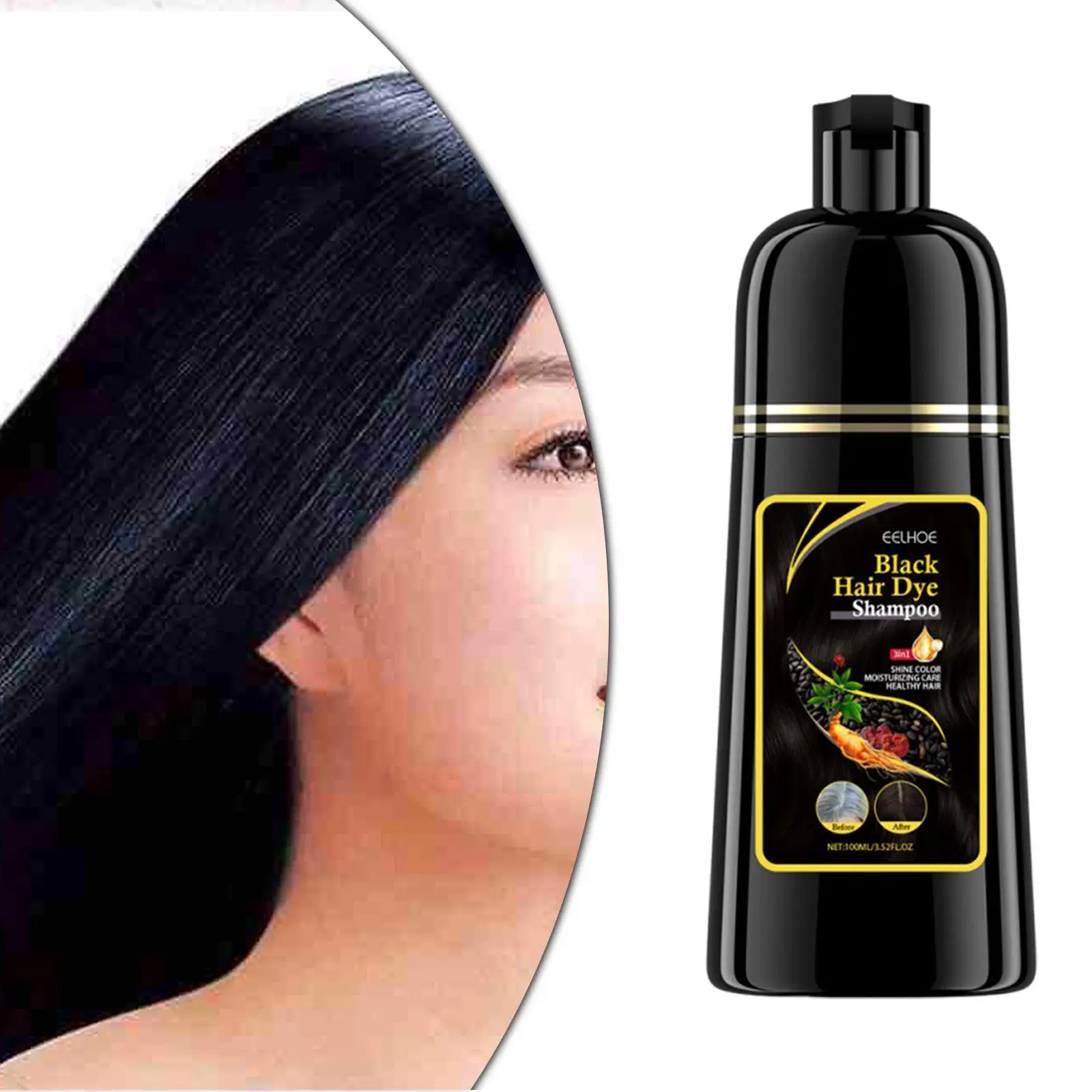 שמפו לצביעת שיער, נייד, סלון, אופנתי, פרימיום, מעשי ביתי DIY קל לשימוש למבוגרים מקצועי 100 מ"ל עיצוב