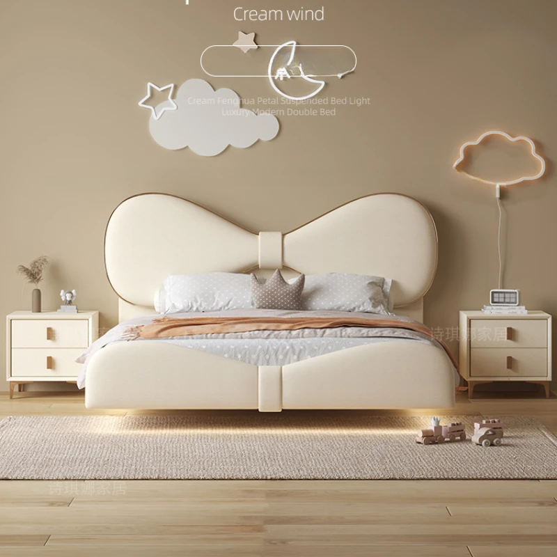 

Soft Bag Simplicity Children Bed Light Luxury Princess Dream Girl Children Bed Suspension Cama Infantil Bedroom Furniture QF50TC