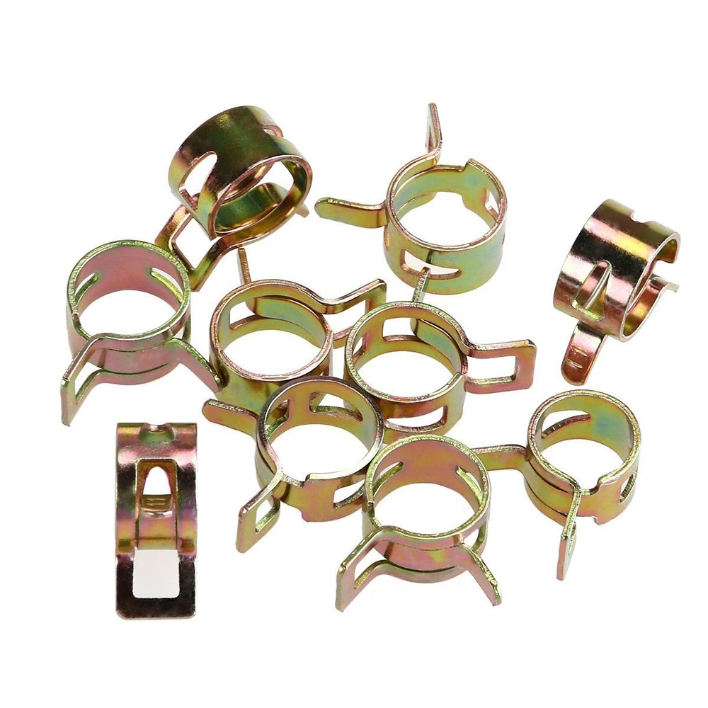 50pcs Spring Clip 5mm 6mm 7mm 8mm 9mm Fuel Water Line Hose Pipe Air Tube Clamps Fastener Accessories