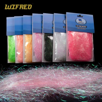 WIFREO UV 아이스 더빙 슈퍼 소프트 텍스처, 스파클링 섬유 추가, 미세 마일라 타입 합성 플라이 타이 재료, 2g/백