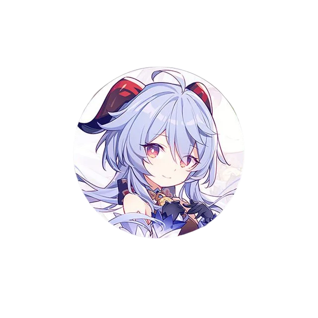 58mm Game Genshin Impact Brooch Pins Anime Badge Cosplay Ganyu Xiao Zhongli  Accessories For Clothes Backpack Decoration Gift Ganyu