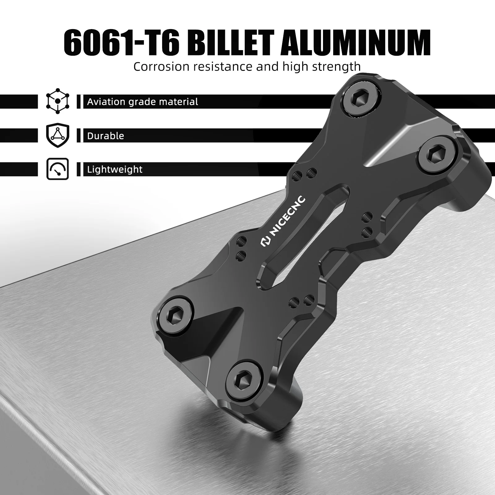 NICECNC Lenker-Obere Klemme mit AMPS-Muster für Yamaha Tenere 700 2019-2024, World Raid T700 XTZ07 Zubehör – Detail 6