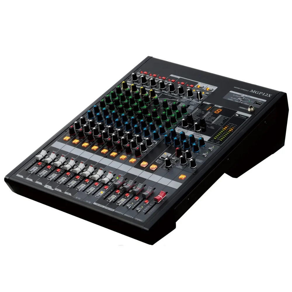 Professional 12 Channel Premium Audio Mixer Sound Console USB interface Mixing Console 10 Mic Inputs With 48V HPF MGP12X audio mixer