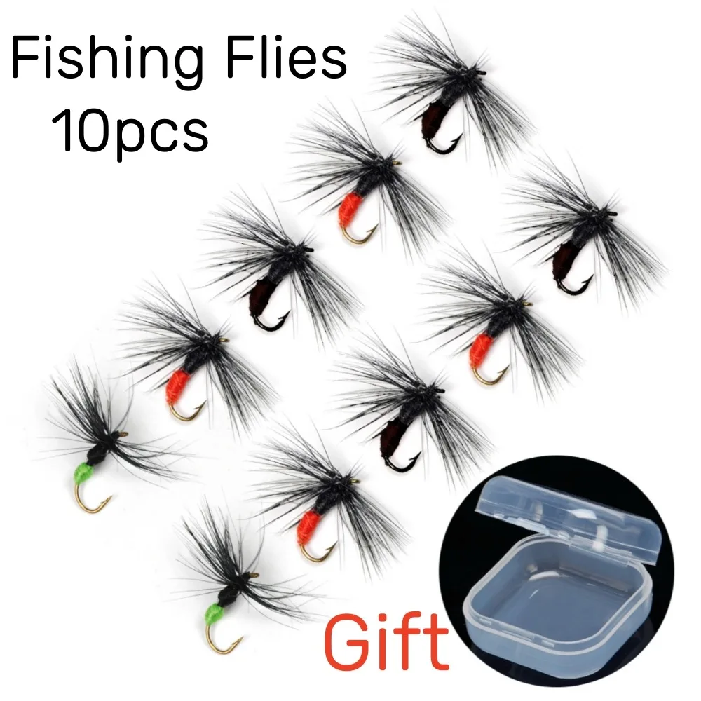 Fly Fishing Lure Kit Nymph Dry Wet Flies Bait with Super Sharpened Crank  Hook Perfect Decoy Mixed Color 10pcs/box - AliExpress