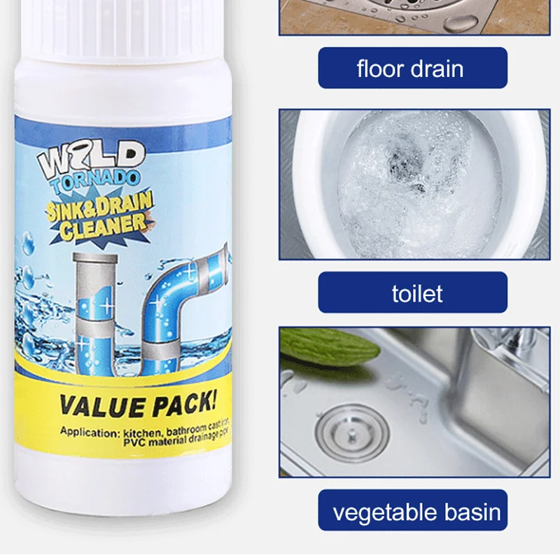 1/3pcs, Clogless Sink & Drain Powder, Sink Drain Cleaning Dredging Agent,  Home Sink Sewer Drain Tube Deodorant Cleaner Dredger, Drain Clog Remover, Se