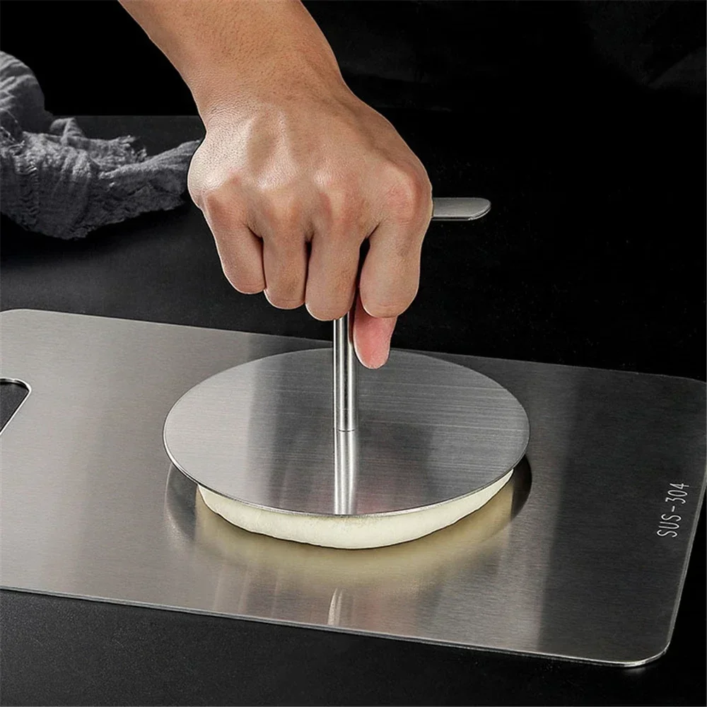 Kitchen Tool Stainless Steel Round Tortilla Press with Handle for Household Hand Pressure Pie Crust Cookie Pastry Kitchen Tools tortilla press