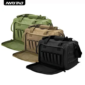 Gun Range Storage Bag Molle System Outdoor Hunting Accessory Nylon Gun Tactical Case Bags Pistol Tool Shoulder Pack Sniper Black 1