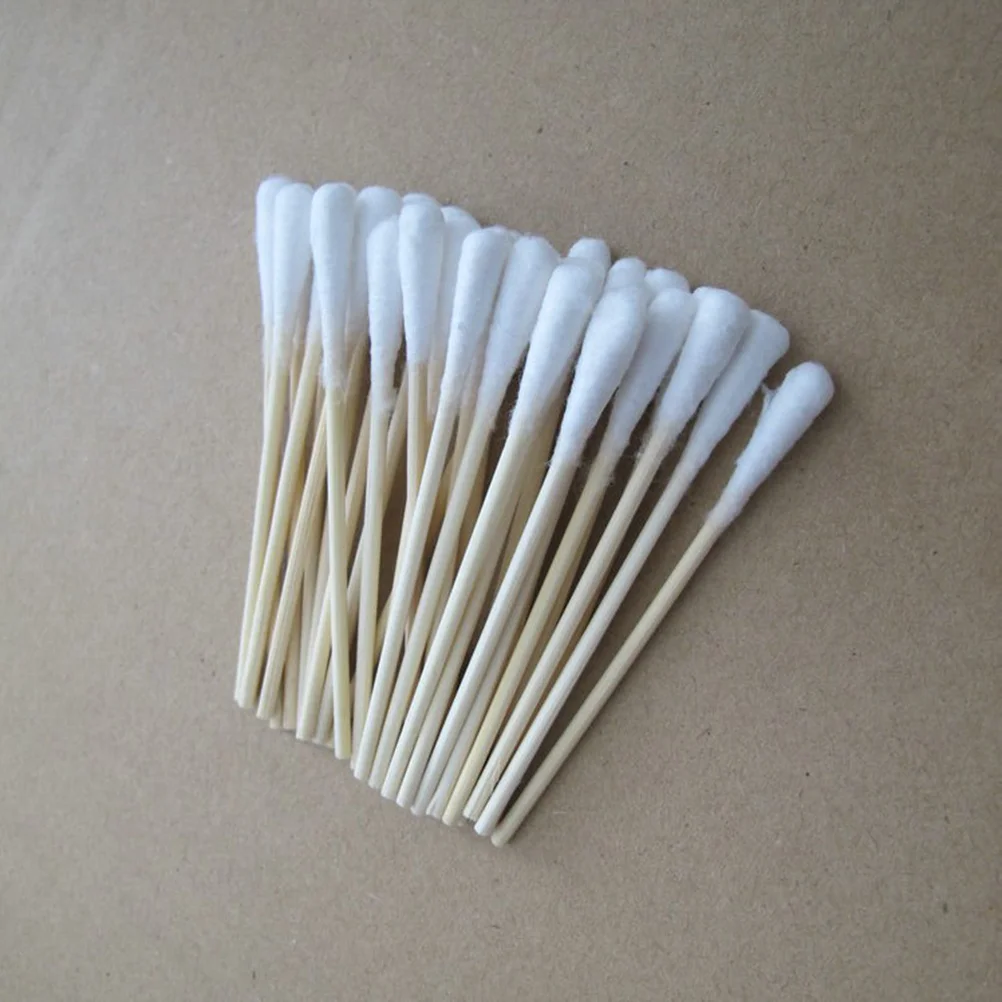 

200pcs 6 Inch Swabs Cotton Stick Swab Clean Room Dedicated Wipe Cotton Tipped Applicator Wooden Swab