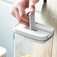 Clear Food Grade Plastic Storage Jar Airtight Seal for Kitchen Snacks Cereals Beans Kitchen Storage Organizer Kitchen Storage 3