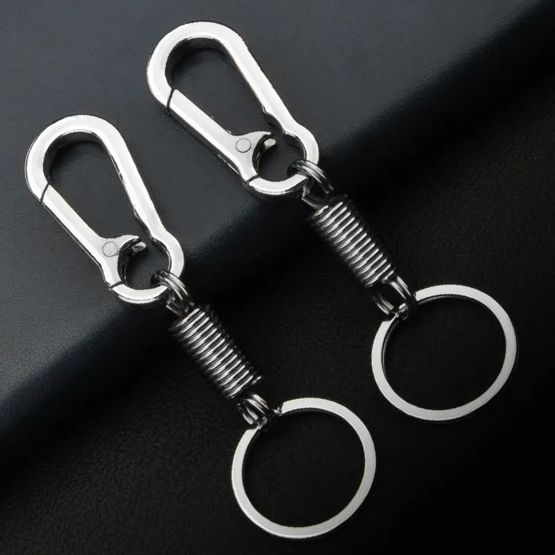 Men's Car Special Zinc Alloy Key Chain Anti-lost Metal Spring Keys