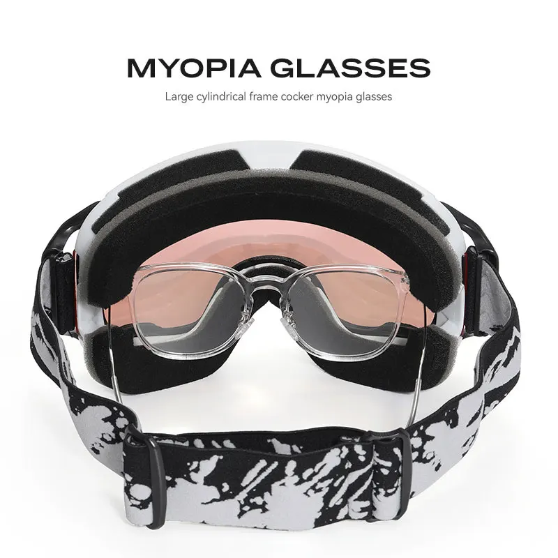 JSJM New Ski Goggles Men Women Double Layer Anti-Fog Big Ski Glasses Winter Outdoor Windproof Protection Ski Goggles Snowboard 3