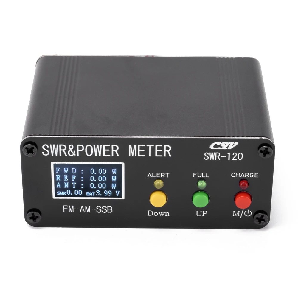 120W SWR Digital Power Standing Wave Meter 1.8-54MHz Shortwave Meter FM AM SSB Modes Power Support SWR/Power Adjustable power meter