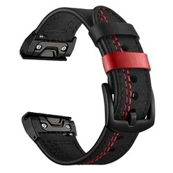 Premium Leather Quick Release Watch Strap - 22mm/26mm - 26mm (Black)