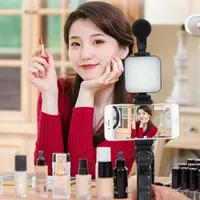 Smartphone Vlogging Kit With Tripod Phone Holder Mini Microphone LED Fill Light Starter For TikTok Live Stream Video YouTube - Image 3