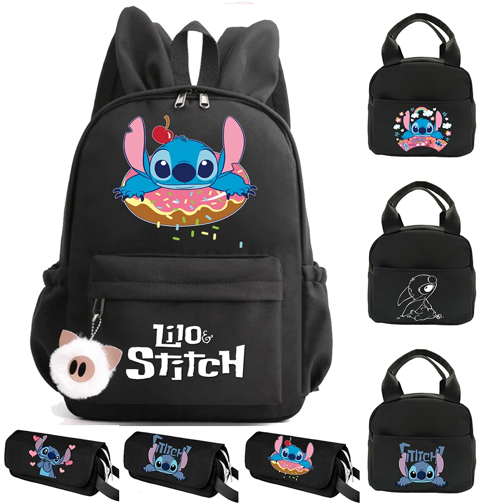

Miniso Disney Lilo Stitch Backpack for Girl Boy Student Teenager Children Rucksack Kids Birthday Gift Women Casual School Bag