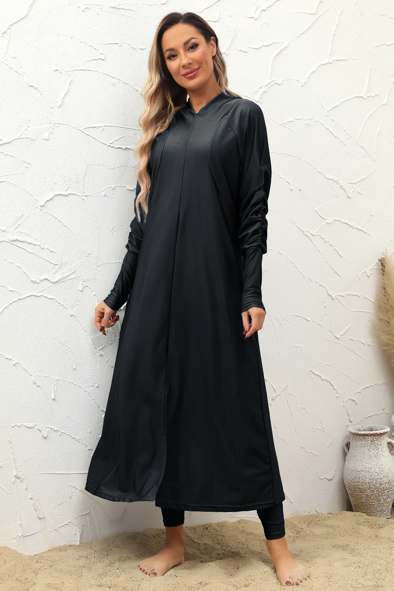 cute black burkini swimwear