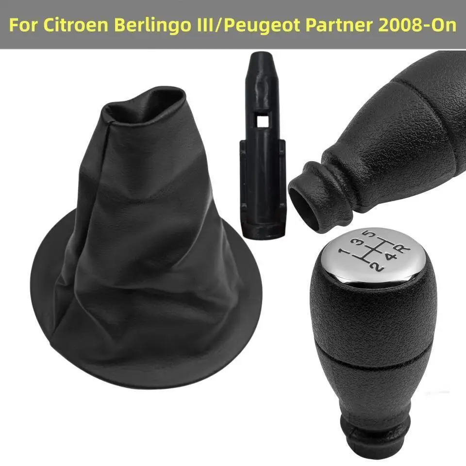 

5 Speed Gear Shift Knob Gaiter Boot Case For Citroen Berlingo Peugeot Partner 2008 2009 2010 2011 2012 2013 2014 2015 2017 2018