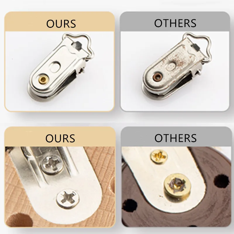 1/5pcs Baby Pacifier Clips Metal Wooden Baby Pacifier Holder Infant Nipple Holder Dummy Clip Beads Soother Teether Feeding Care