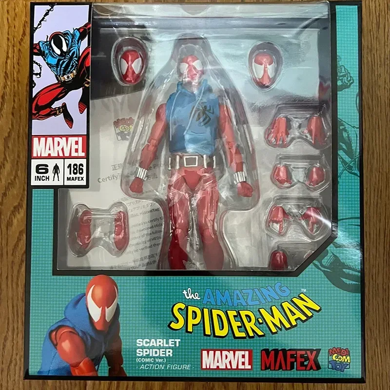 

Mafex No.186 Spiderman Action Figures 1/12 Comic Ver Spiderman Anime Model Dolls Collection Statue Kid Toys Gifts