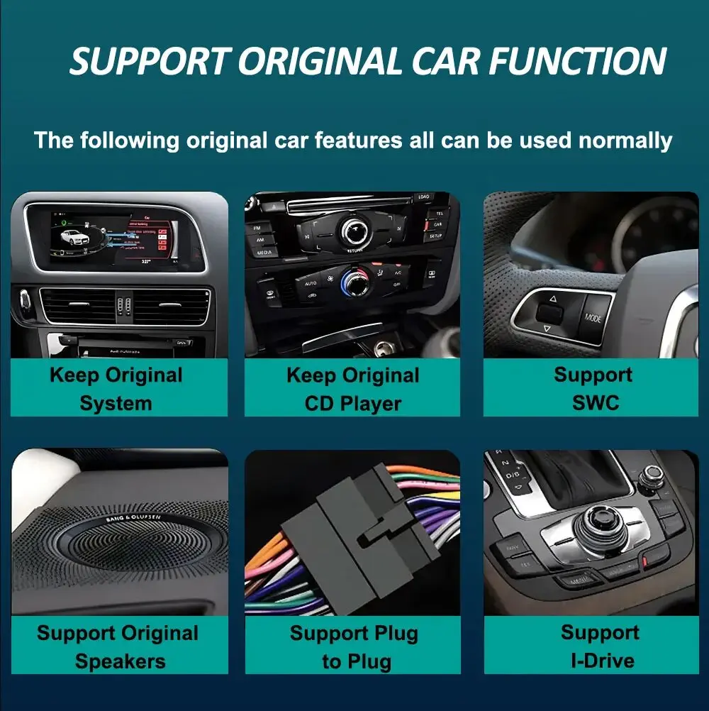 Navigatore GPS Android 15 per Audi Q3 2013 - 2018 Autoradio Lettore Multimediale BT 4G DSP Stereo WiFi Schermo Touch QLED Ultrasottile - Image 2