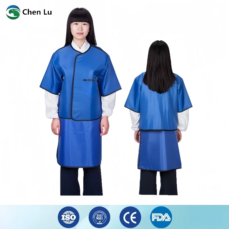 X-ray gamma ray radiation protection 0.35/0.5mmpb short sleeved lead vest and lead skirt radiological protection lead apron set