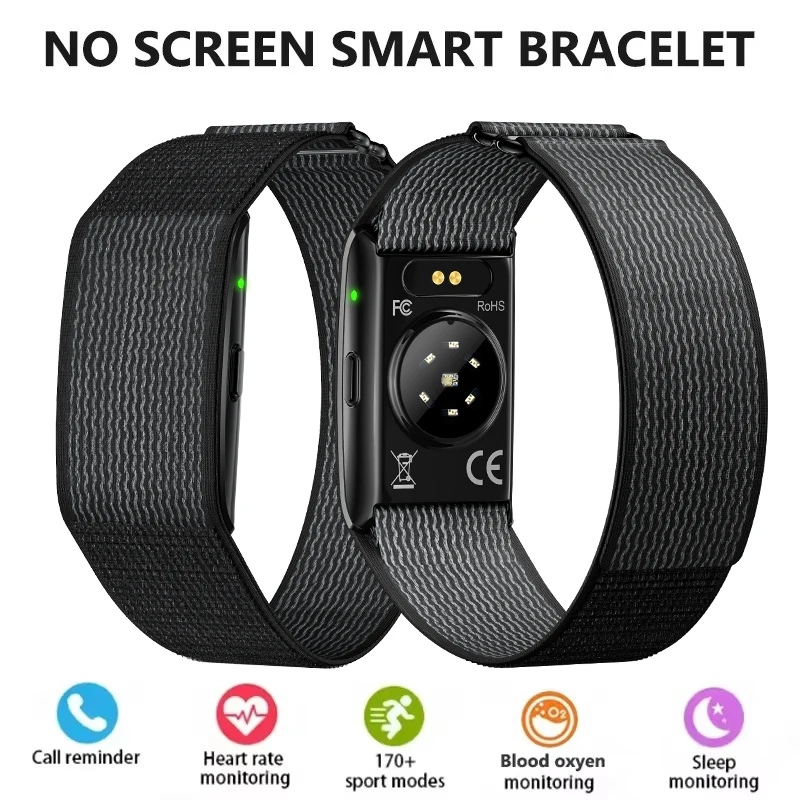 2026 No Screen Smart Watch for Men Women Fitness Tracker Heart Rate Blood Pressure Monitor HRV Sleep Sport Health Smart Bracelet 1
