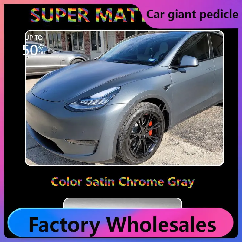 

Satin Matte Chrome Grey vinyl wrap Car Wrapping Sticker white Glossy vinyl Wrapcovering film car quality Warranty 5m/10m/18m
