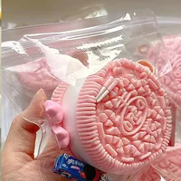 Handmade Silicone For Oreo Stress Relief Squishy Toy Mochi Taba Squishy New Fidget Toy Biscuit Pinching Toy Kids Birthday Gift 1