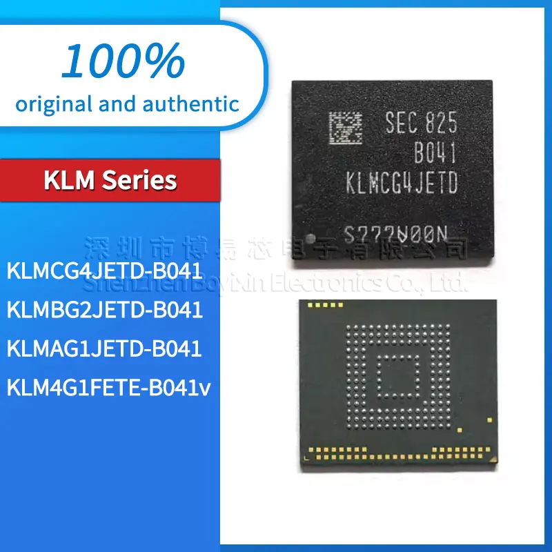 

Original genuine KLMCG4JETD-B041, KLMBG2JETD-B041, KLMAG1JETD-B041, KLM4G1FETE-B041, new EMMC memory chip, BGA-153