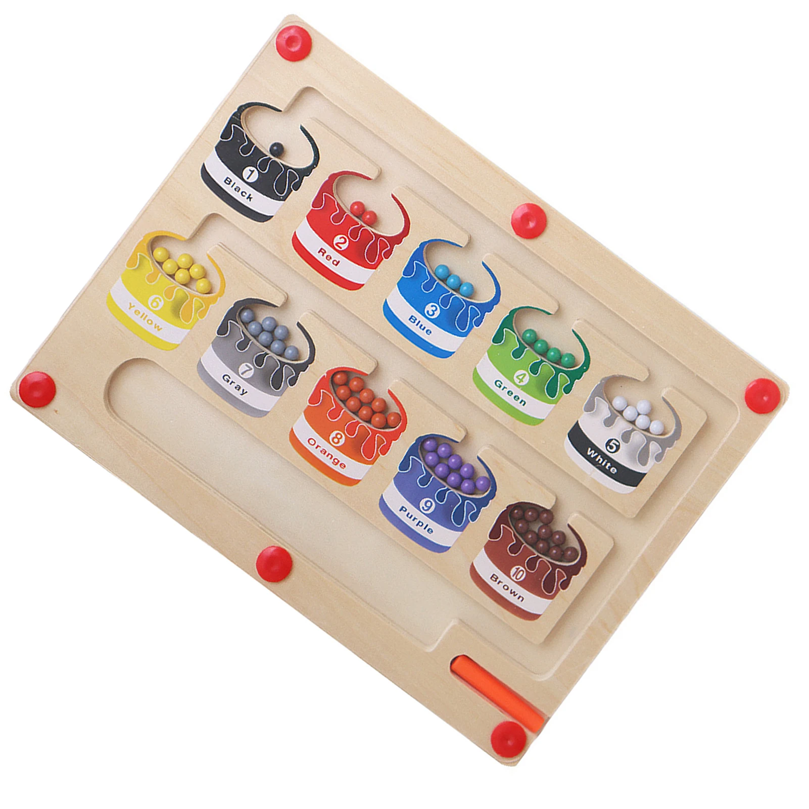 

Magnetic Color and Number Maze Montessori Counting Matching Games Color Sorting Board for Boys Girls 3 4 5 6 Years Old