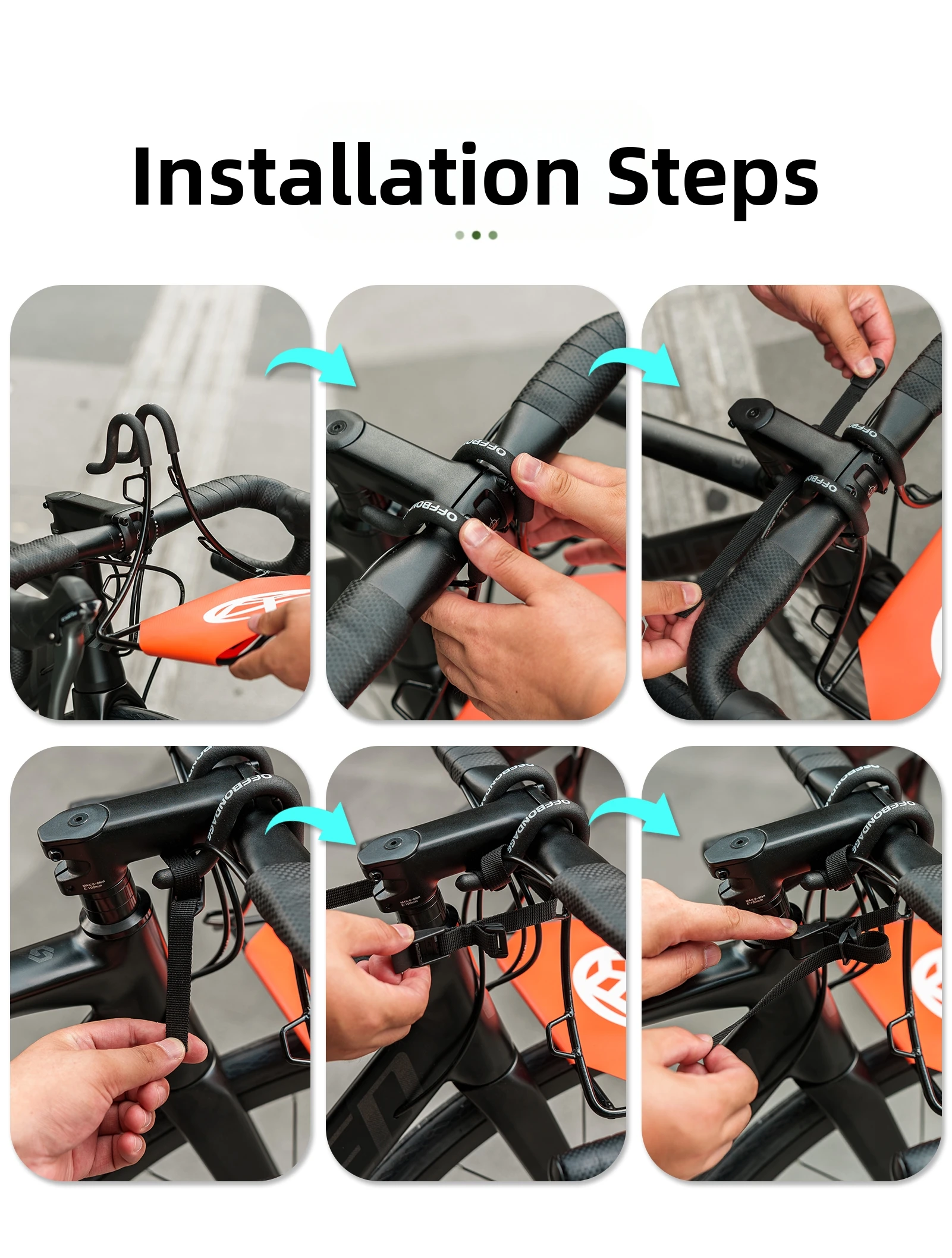 OFFBONDAGE Fahrrad-Vorderradgepäckträger aus Aluminiumlegierung, Gepäckträger für Mountainbike, Elektrofahrrad, Rennrad/Klapprad – Detail 12