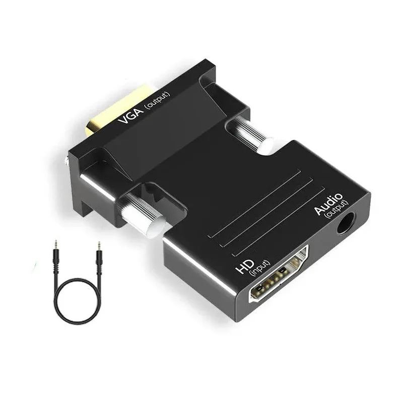 Adattatore Proiettore 2 Adattatori HDMI A VGA Con Audio - Cavo 3.5mm Incluso, Convertitore 1080p Per PC, TV, PS4, Monitor E Proiettori Adattatore Plug And Play - Foto 6