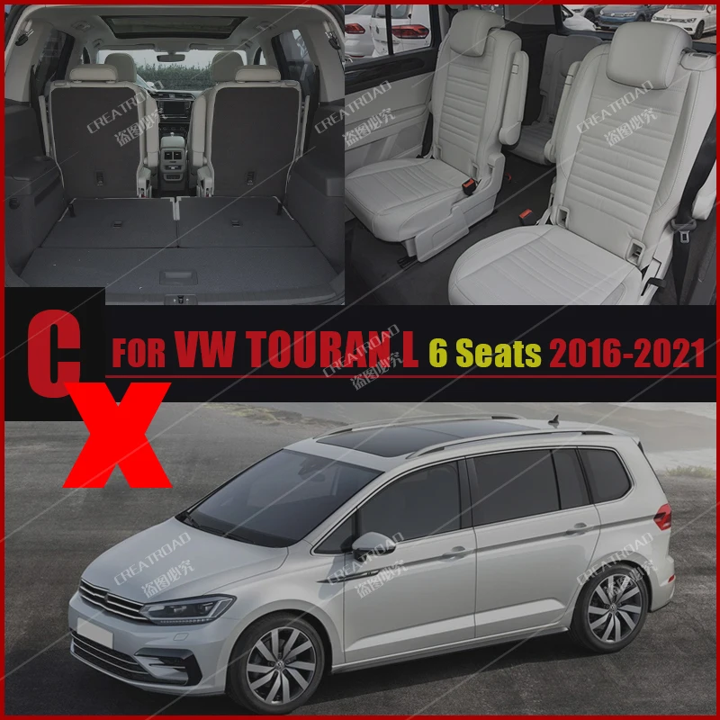 Car Floor Mats for VW Volkswagen Touran L Five Seats Auto Foot Pads Interior Accessories