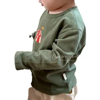 Ins Autumn Toddler Baby Boys Tees Cotton Retro Printed Casual Infant Boys Long Sleeves Loose Boutique Children Boys Pullover Top 5