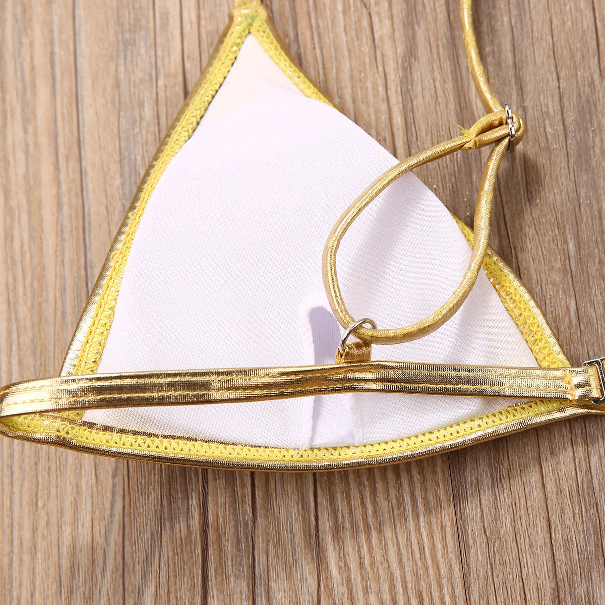 Women Two-Piece Suits Sexy Thong Bikini Set Gold Sequinis Biquini Swimwear Summer Push Up Padded Bra Bathing Suit Beach Wear
